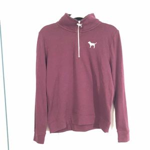 Victoria’s Secret PINK burgundy quarter zip